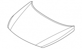 Hood bare Hyundai Sonata 15-17 black S3, pokes