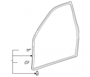 Front left door seal for Lexus IS200 IS300 99-05