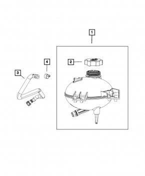 Jeep Renegade 15 Cooling Expansion Tank - With Cap