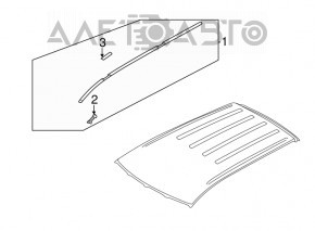 Roof lining right Mitsubishi Outlander Sport ASX 10-23 without plug