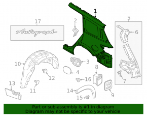 Rear left wing Infiniti QX60 22-26