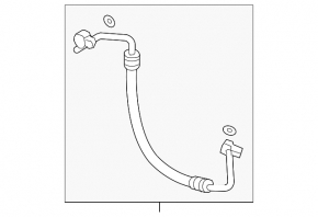 Air conditioning pipe compressor-heater Honda CRV 15-16