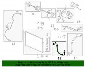 Air conditioning pipe compressor-heater Honda CRV 15-16