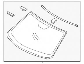 Windshield Hyundai Veloster 12-17