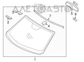Windshield Hyundai Veloster 12-17