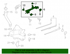 Windscreen wiper trapezoid with motor Subaru Impreza 17-23 GK
