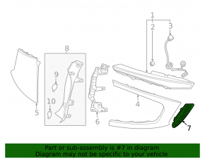 Kia EV6 22-24 small upper left rear bumper trim