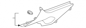 Rear pillar trim right Audi A5 F5 17- 5D black