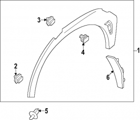 Front left fender arch trim for Subaru WRX 2020-2021