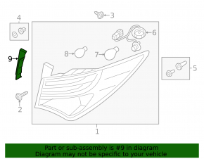 Outer wing light cover rear left Hyundai Santa FE Sport 17-18 rest