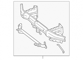 Front bumper reinforcement Mercedes W166 ML/GLE 12-19 off road pkg