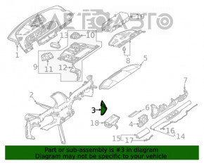 Front panel trim side left Mercedes W167 GLE 350 450 20-22 black