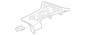 Mercedes A-Class V177 19-22 black right upper rear pillar trim