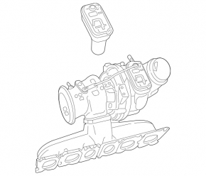 Turbocharger assembly with manifold Mercedes X167 GLS 450 24-26