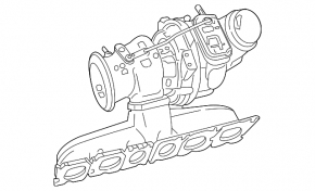 Turbocharger assembly with manifold Mercedes X167 GLS 450 24-26