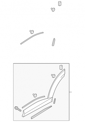Lower rear left door trim for Mazda CX-3 16-21