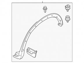 Rear right fender arch trim for Mazda CX-5 22-25 in color