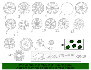 Wheel nut secret kit Jaguar F-Pace X761 17-