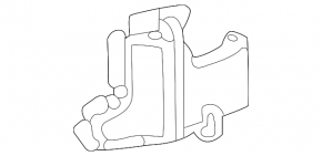 Radiator deflector right Toyota Highlander 20-22 hybrid small