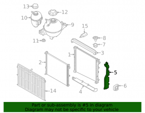 Radiator mounting frame left BMW X5 G05 19-23 3.0T