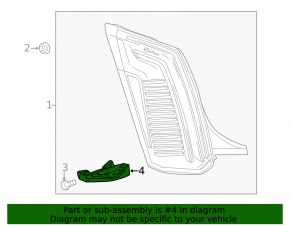 Rear bumper mount bumper-light left Cadillac CTS 14-