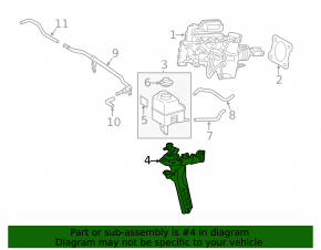 Bracket for tank GTZ Lexus ES300h 13-18