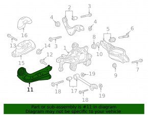Rear left longitudinal arm Toyota Camry v70 18- hybrid