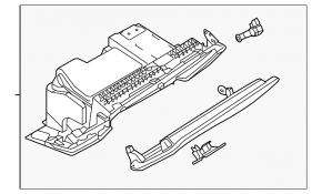 Audi A6 C8 19-21 glove compartment, dark gray
