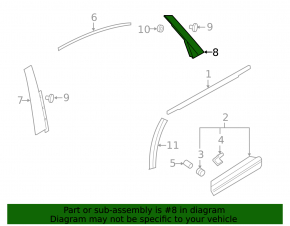 Door trim side rear left rear Audi Q7 16-
