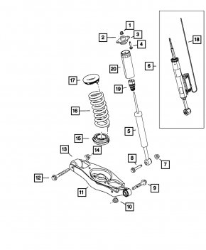 Rear left spring Chrysler 300 11-