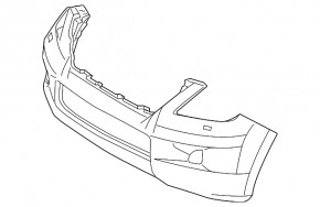Bare front bumper for Lexus LX570 2008-2011 with parking sensors