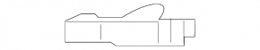 Upper right bumper bracket Lexus IS 14-16 prerest
