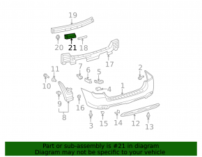 Rear Bumper Absorber Mount Left Toyota Highlander 08-10
