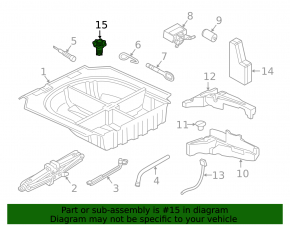 Audi Q3 spare wheel mounting nut 83A 19-25