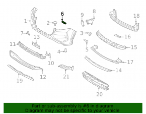Front Bumper Mount Left Nissan Rogue 21-23 US built