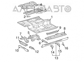 Threshold right Toyota Solara 2.4 04-08 silver type 2