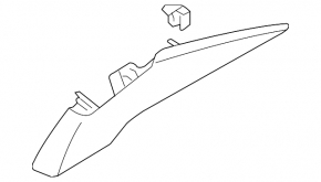 Rear pillar trim left Nissan Sentra 13-19 gray