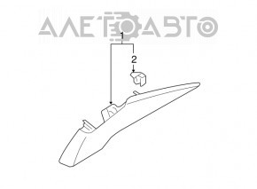 Rear pillar trim left Nissan Sentra 13-19 gray