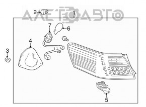 Light outer wing left Toyota Camry 10-11
