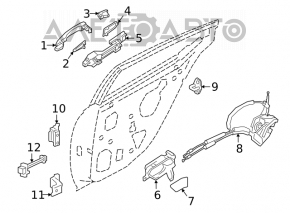 Front right outer handle plug for Nissan Rogue 21-26 for keyless entry