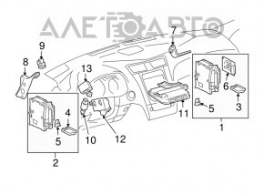 Fuse box in dashboard left Lexus GS300 GS350 GS430 GS450h 06-11 broken mount