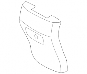 Rear center console trim for Hyundai Santa FE Sport 17-18, black, scuffed