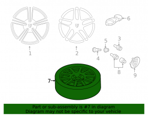 Spare tire space saver Porsche Macan 15-18 195/75