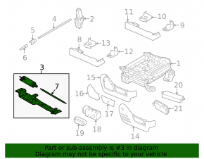 Ford Flex 13 passenger seat longitudinal adjustment motor with bracket