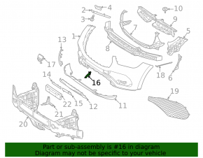 Mercedes X167 GLS 450 20-23 Front Bumper Tow Hook Cap Upper