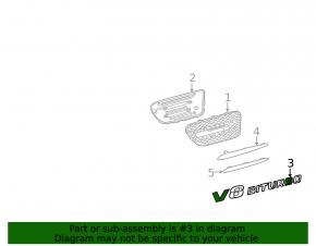 V8 BITURBO wing emblem left Mercedes CLS-class C218 17-18