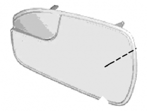 Mirror element left Ford Fusion mk5 13- heating