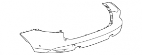 Bare front bumper with lip Jaguar F-Pace X761 17-20 SPORT for 2 parking sensors and headlight washers