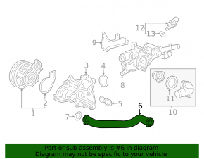 Cooling system pipe metal Honda CRV 23- 1.5T