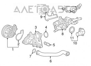 Cooling system pipe metal Honda CRV 23- 1.5T